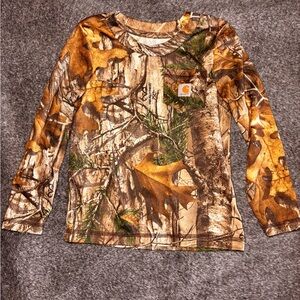 Carhartt Kids' Woodland Camo Long Sleeve Tee